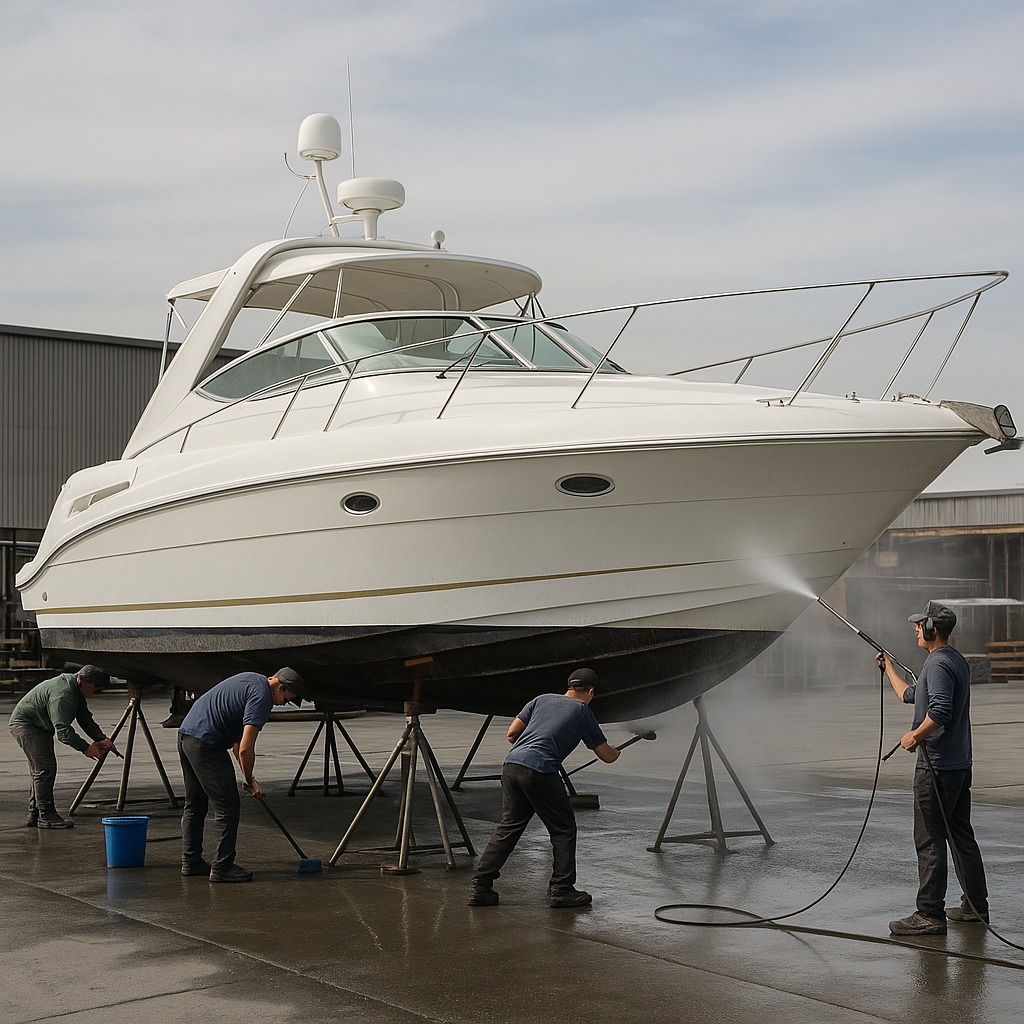 Yacht preparation behind the scenes